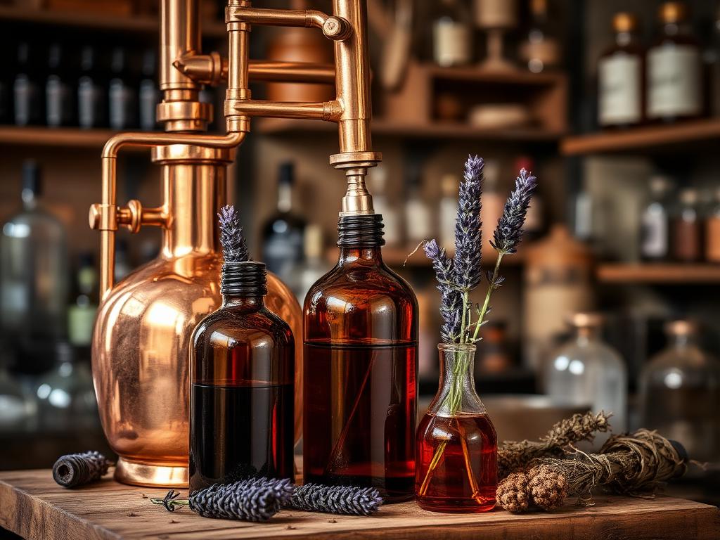 Перегонный аппарат для эфирных масел с лавандой